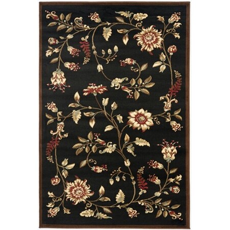 Safavieh 2 ft. 3 in. x 12 ft. Runner Lyndhurst Black and Multi Color Traditional Rug LNH552-9091-212